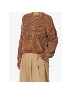 ALTAR'D STATE CHENILLE CHUNKY DEEP CAMEL KNIT SWEATER SOFT XXL EUC